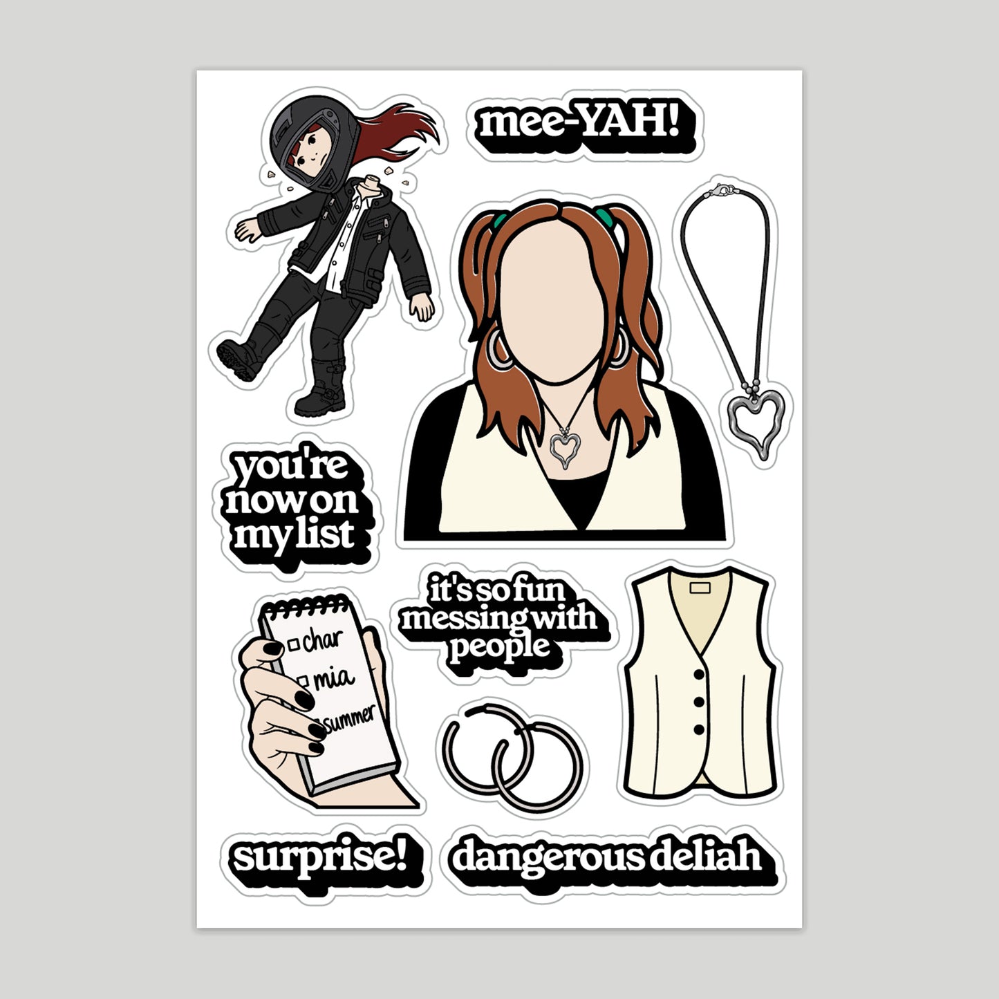 TNN - Deliah A5 Sticker Sheet