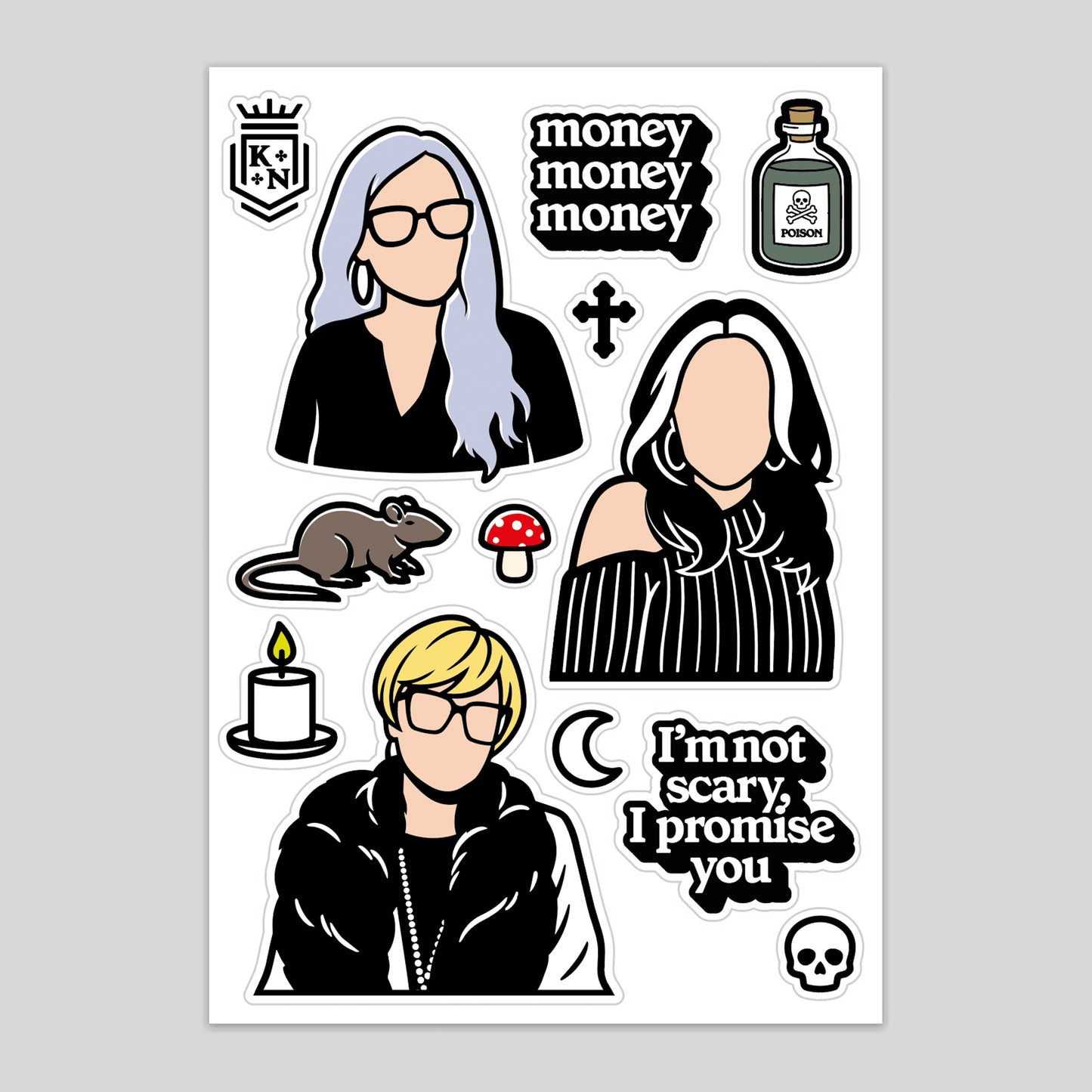 TNN - Villains A5 Sticker Sheet