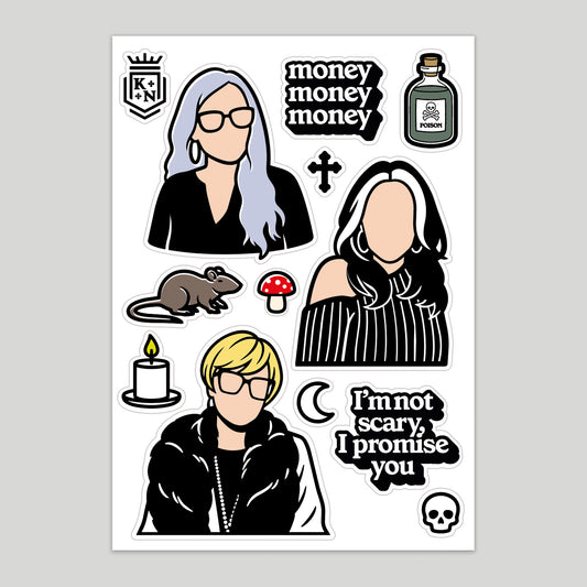 TNN - Villains A5 Sticker Sheet